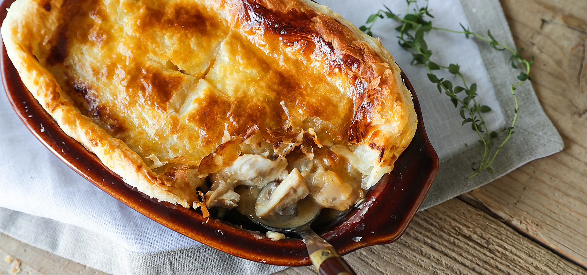 自家製チキンポットパイのレシピ