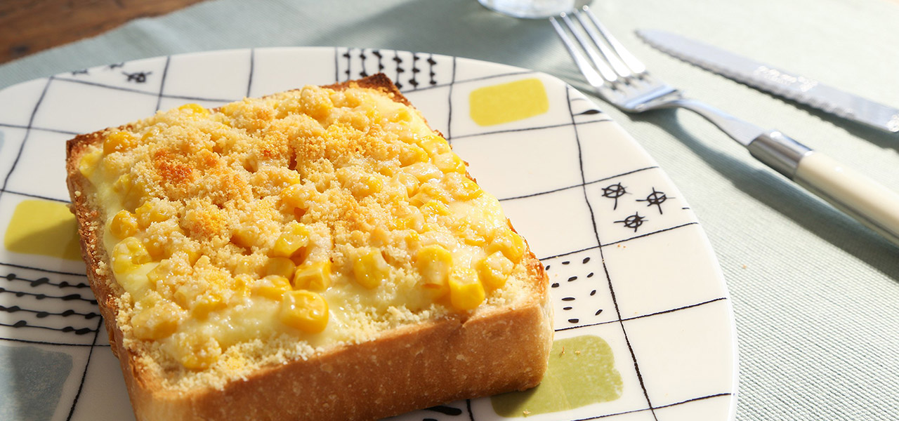 コーンクリームトースト レシピ BALMUDA The Toaster バルミューダ