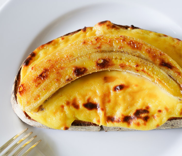 バナナカスタードのグラチネ | レシピ | BALMUDA The Toaster